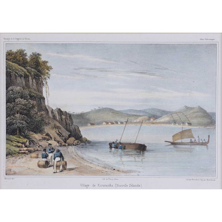 MENARD [1778 – 1846] - Village de Kororareka. [Nouvelle Zelande]