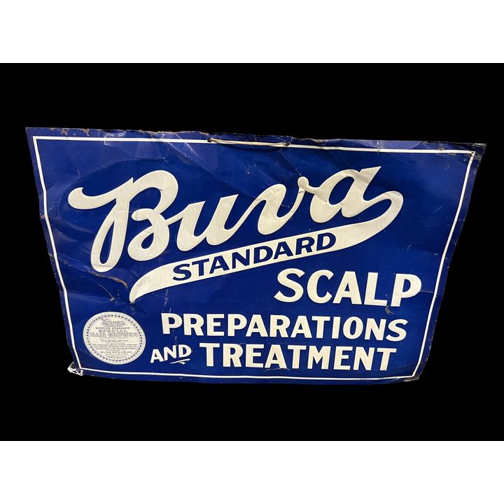 Buva Standard Scalp Treatment Tin Metal Hair Grower Sign