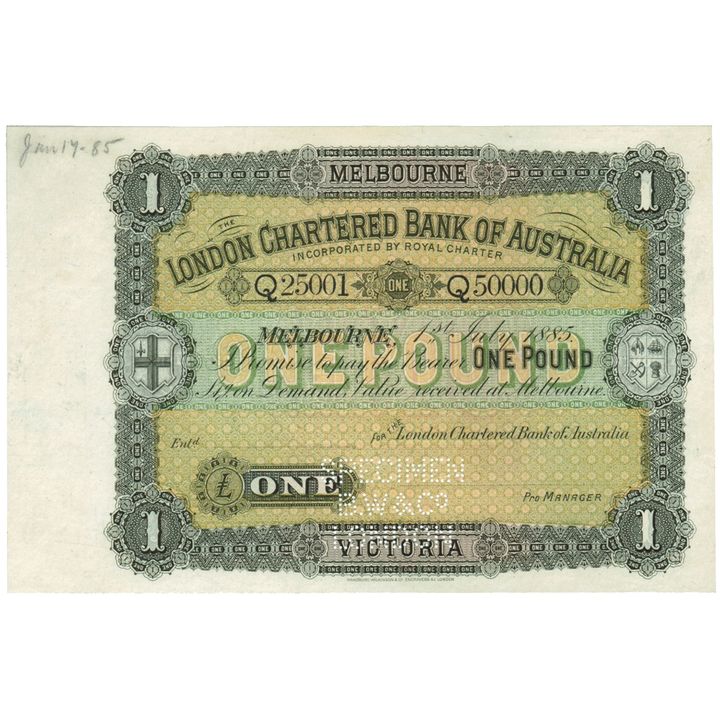 1885 London Charted Bank of Australia 1