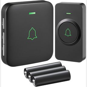 WIRELESS DOOR BELL, AVANTEK WATERPROOF BATTERY OPERATED DOORBELL CHIME OPERATING AT 1000 FEET, PORTABLE DOOR CHIME KIT WITH 52 MEL