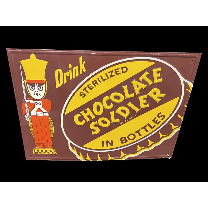 Big NOS Drink Sterilized Chocolate Solider In Bottles Tin Metal Sign