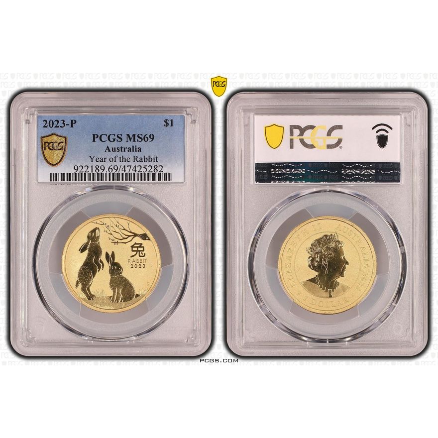 Year of the Rabbit, One Dollar, 2023-P, PCGS MS 69