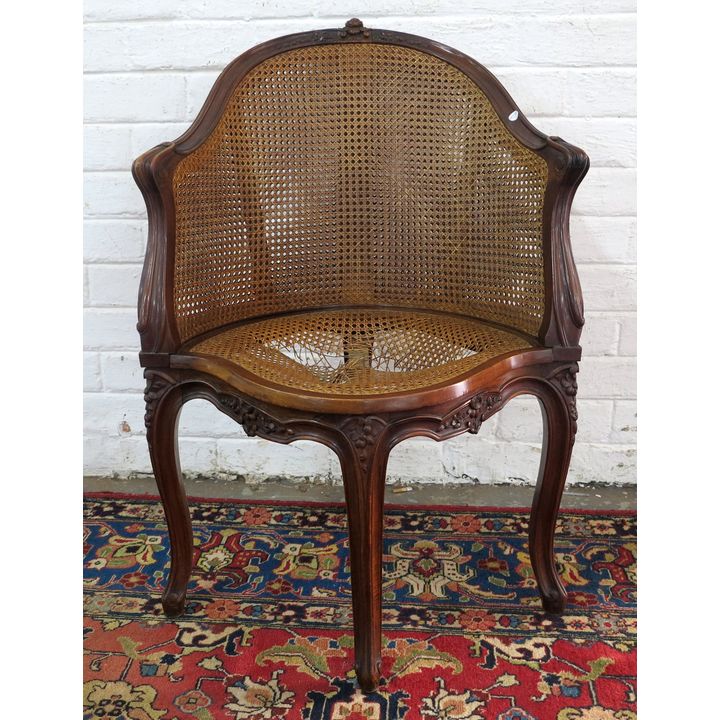 19TH CENTURY MAHOGANY BERGERE