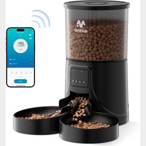 4L IMIPAW AUTOMATIC CAT FEEDER - 2 CATS, APP CONTROL, 2.4G WIFI AUTO PET FEEDERS FOR REMOTE FEEDING, PROGRAMMABLE 1-10 MEALS, 4L S