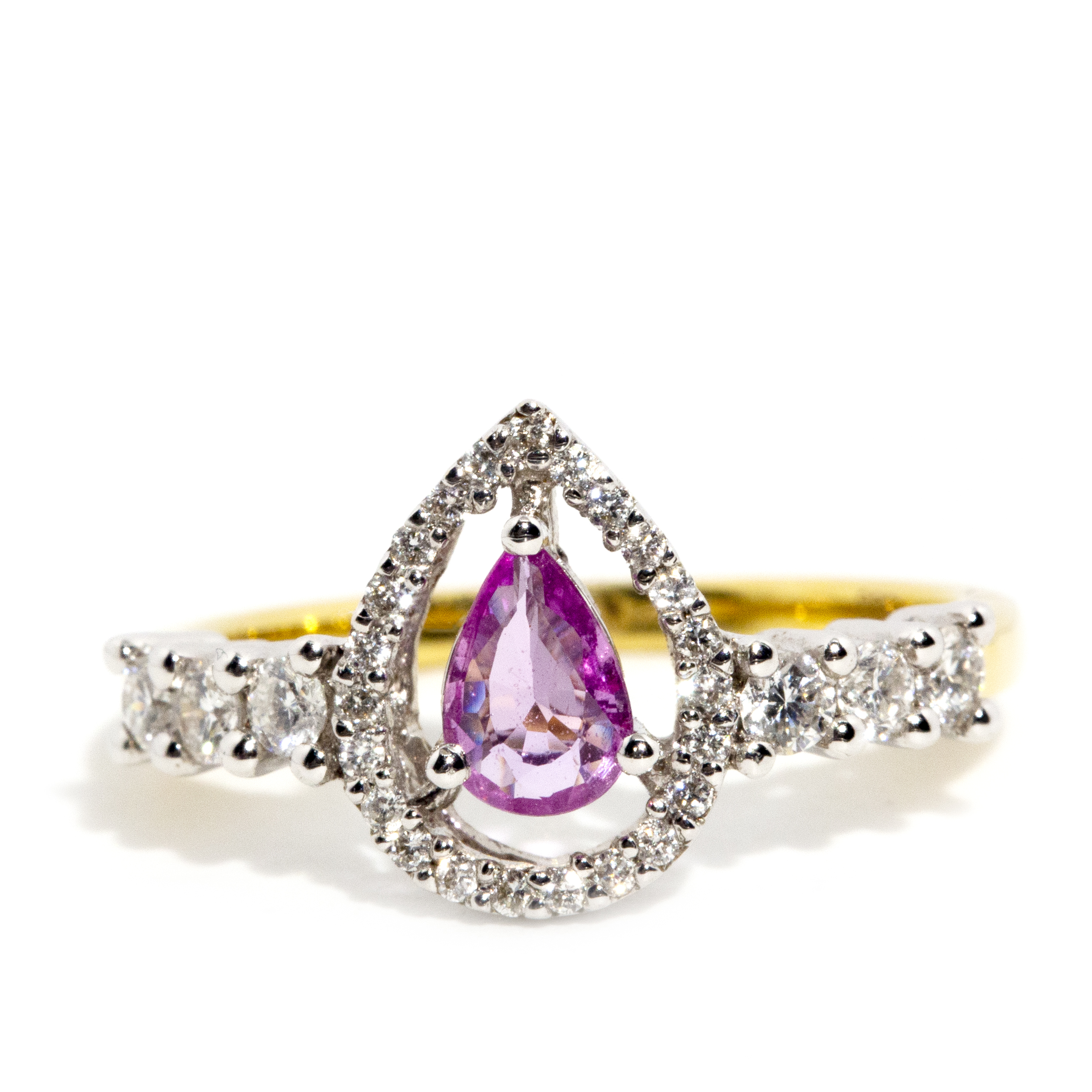 Pink Sapphire & Diamond 18 Carat Gold
