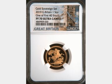 2019 ELIZABETH II PROOF GOLD SOVEREIGN ONE OF FIRST 40 STRUCK PF70 UCAM
