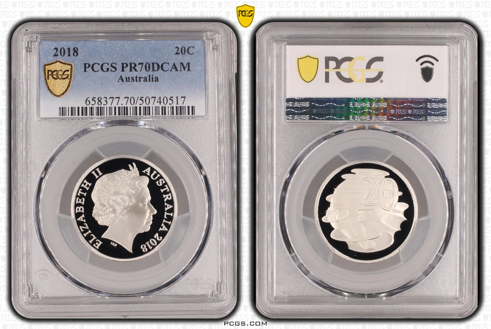 Twenty Cent, 2018, PCGS PR70DCAM