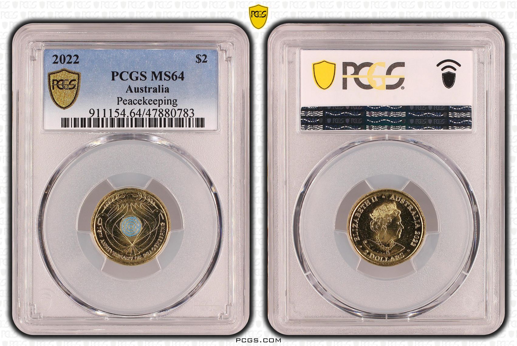 Peacekeeping - Colorized , Two Dollar, 2022, PCGS MS64