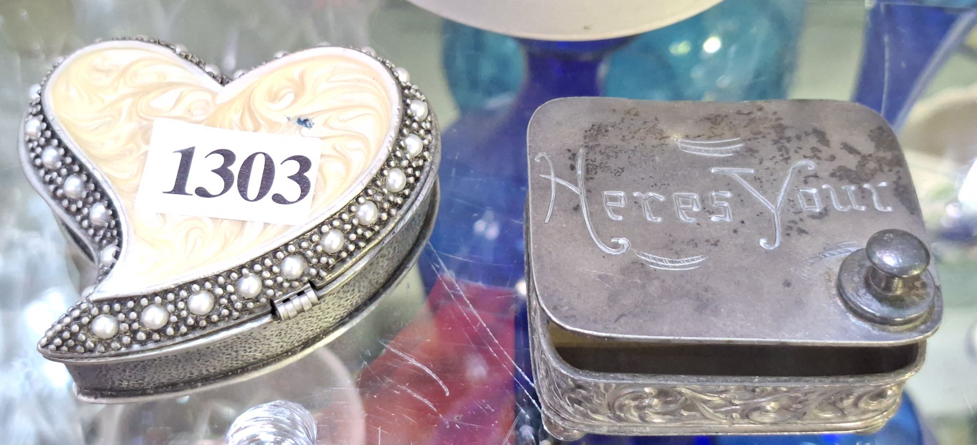 TWO VINTAGE TRINKET BOXES