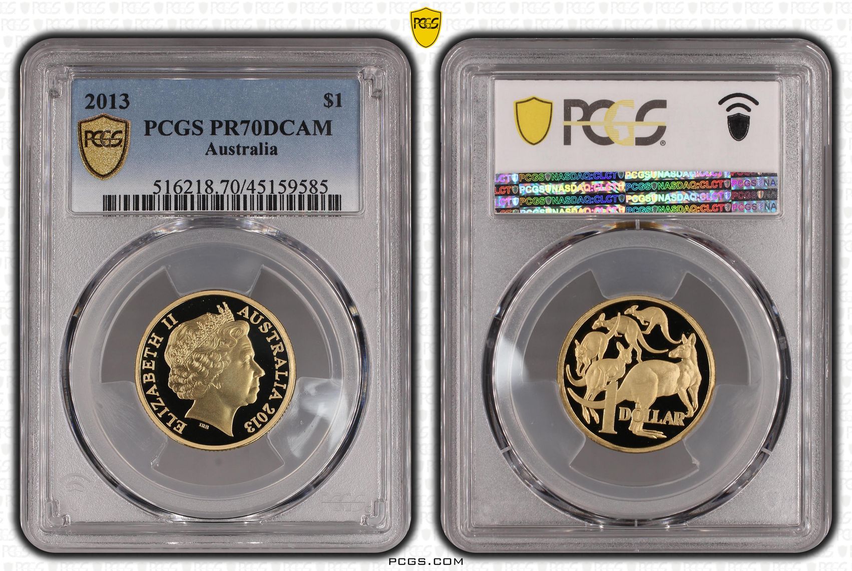 2013 Australia One Dollar, $1 PCGS - PR70DCAM POP 28/0 -585