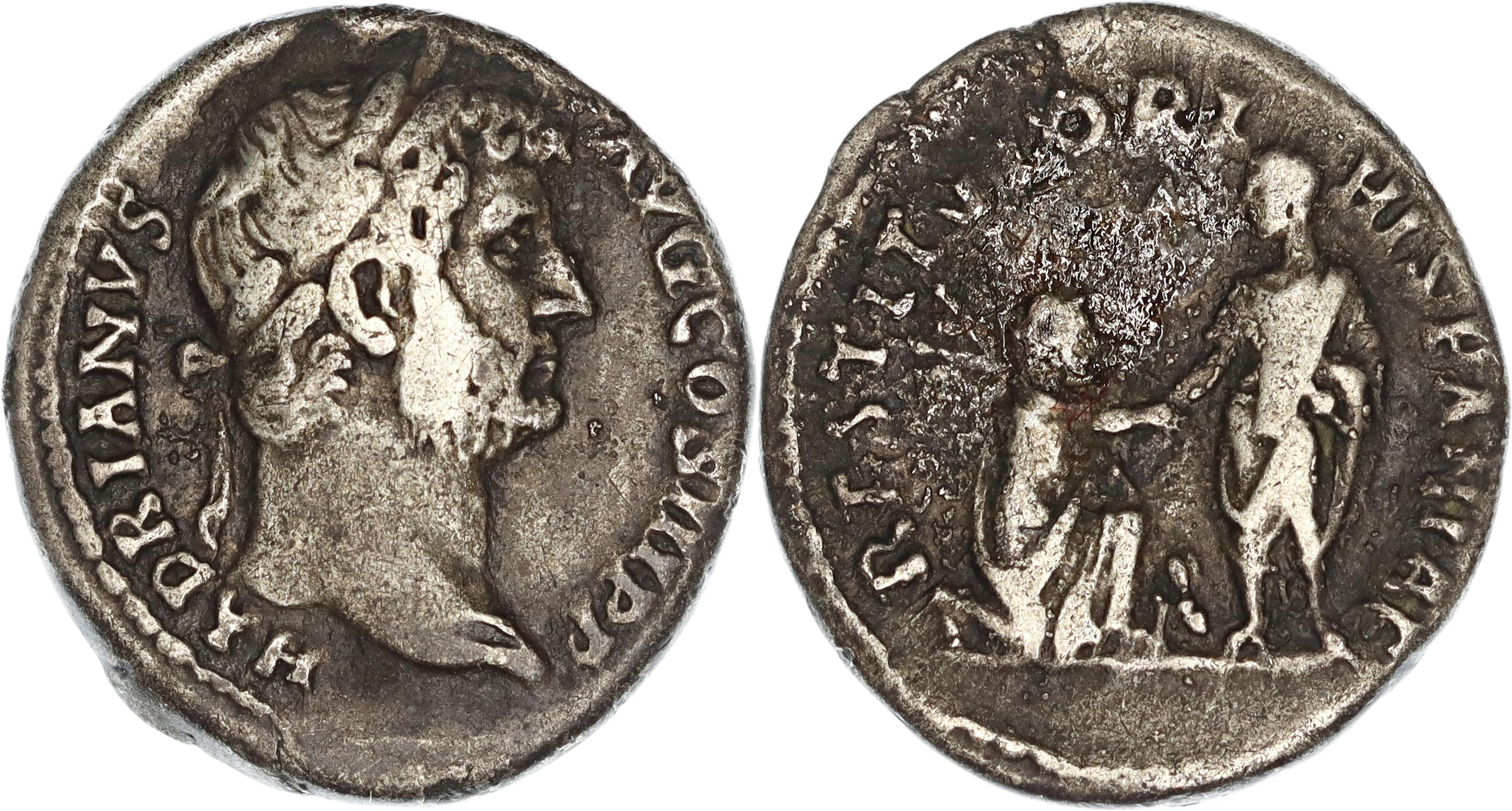 Roman Empire, Hadrian, Silver Denarius, 130-133 AD, gF-nVF