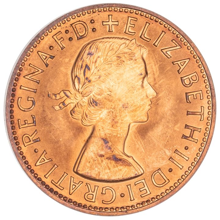 Elizabeth II, Penny, 1958,  aFDC
