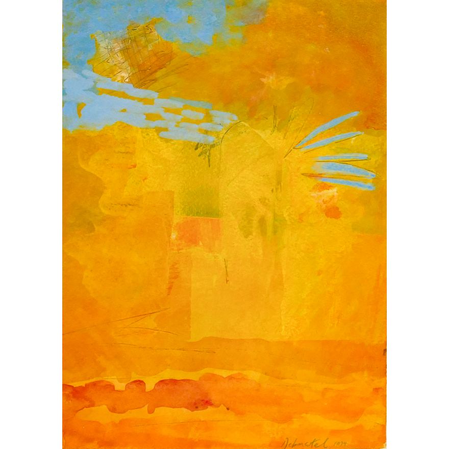 Drake Deknatel ''Untitled'' (Abstract) 1974 Mixed Media on Paper
