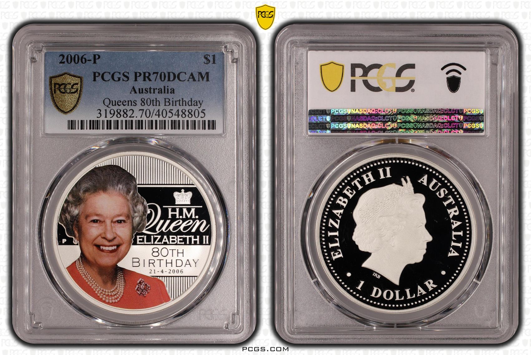 Queens 80th Birthday, POP 2/0, One Dollar, 2006-P, PCGS PR70DCAM