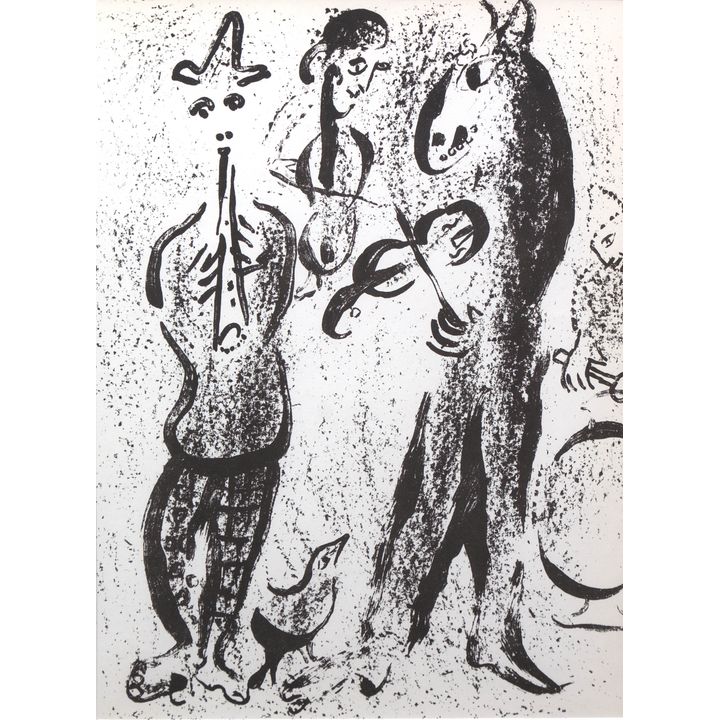 Grajcy, z teki „Chagall Litograph II”, wyd. Andre Sauret, 1963 r.