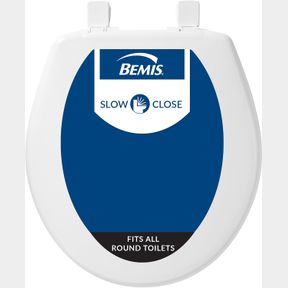 1 COUNT BEMIS 730SLEC 000 TOILET SEAT WILL SLOW CLOSE AND REMOVES EASY FOR CLEANING, ROUND, PLASTIC, WHITE
