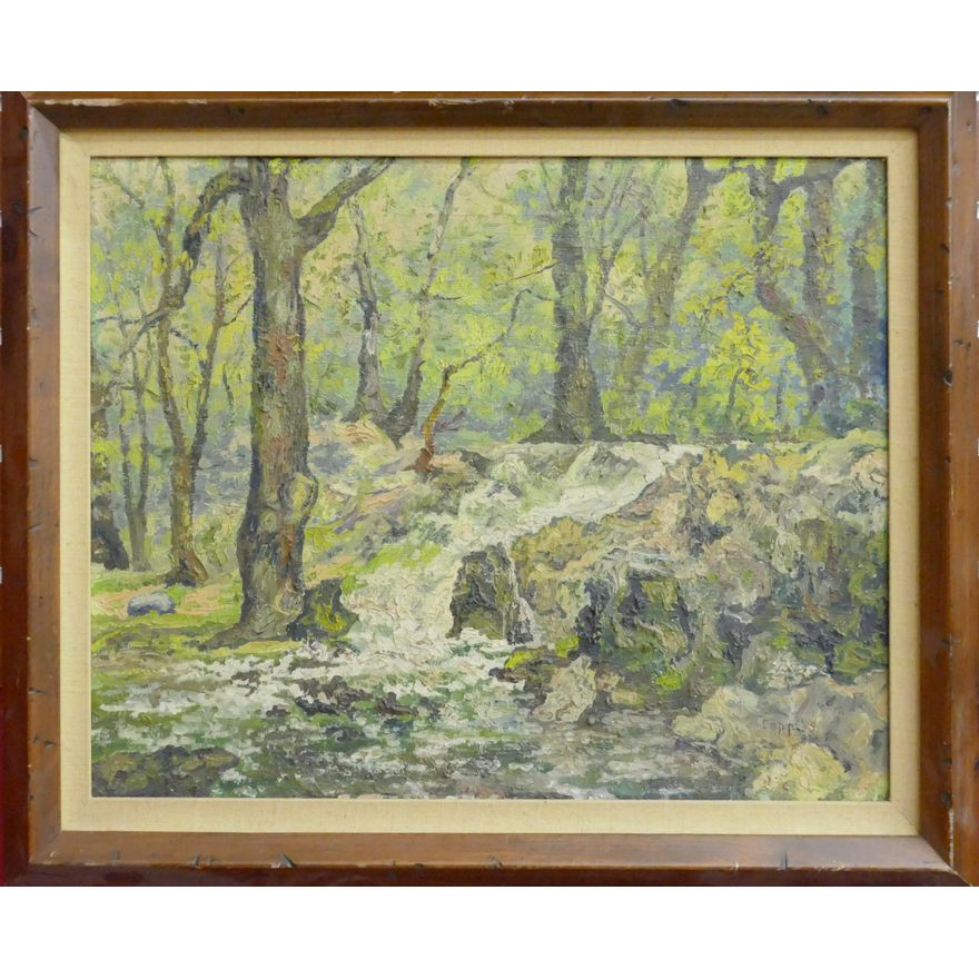 William Copp (b.1891 New York) Forest Stream Oil