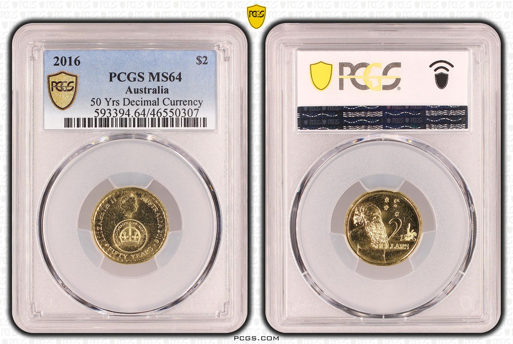 50 Yrs Decimal Currency, Two Dollar, 2016, PCGS MS64