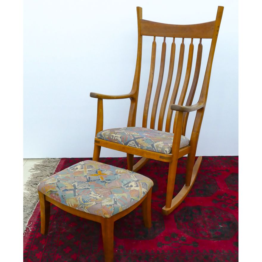 Greg Aanes (WA) ''Brendan'' Black Cherry Rocker with Stool