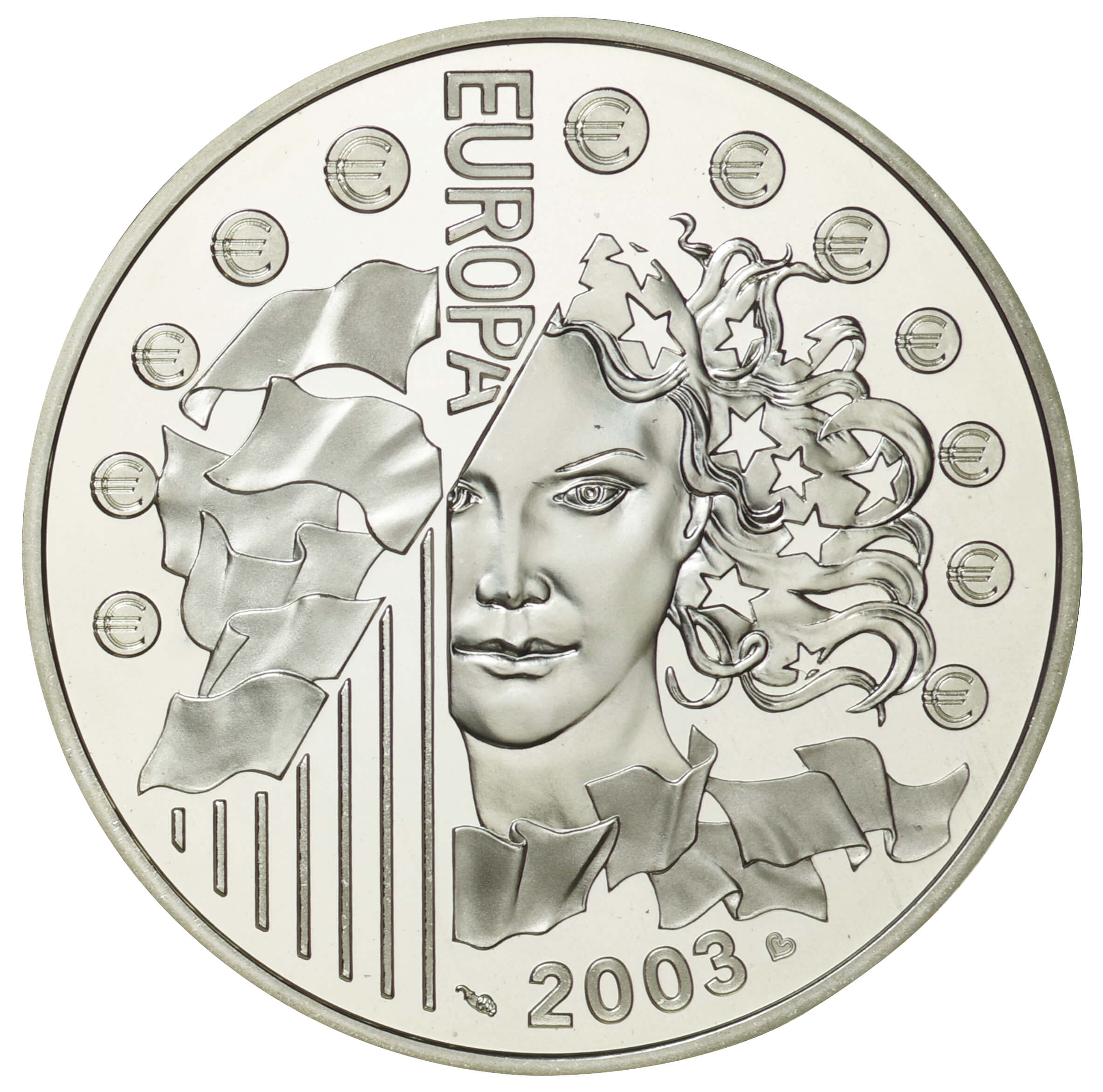 フランス-France. 2002-2003. Silver. 4種揃プルーフ. Proof. ユーロ1