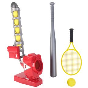 Mu Bear Co Kids 2 In 1 Baseball And Tennis Pitching Machine Sports Toy |