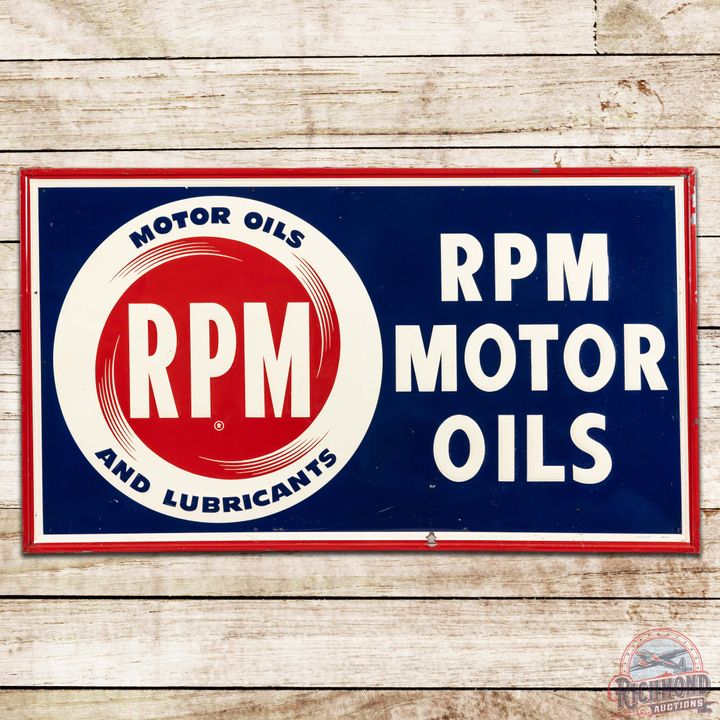 RPM Motor Oils and Lubricants Embossed SST Sign w/ Logo