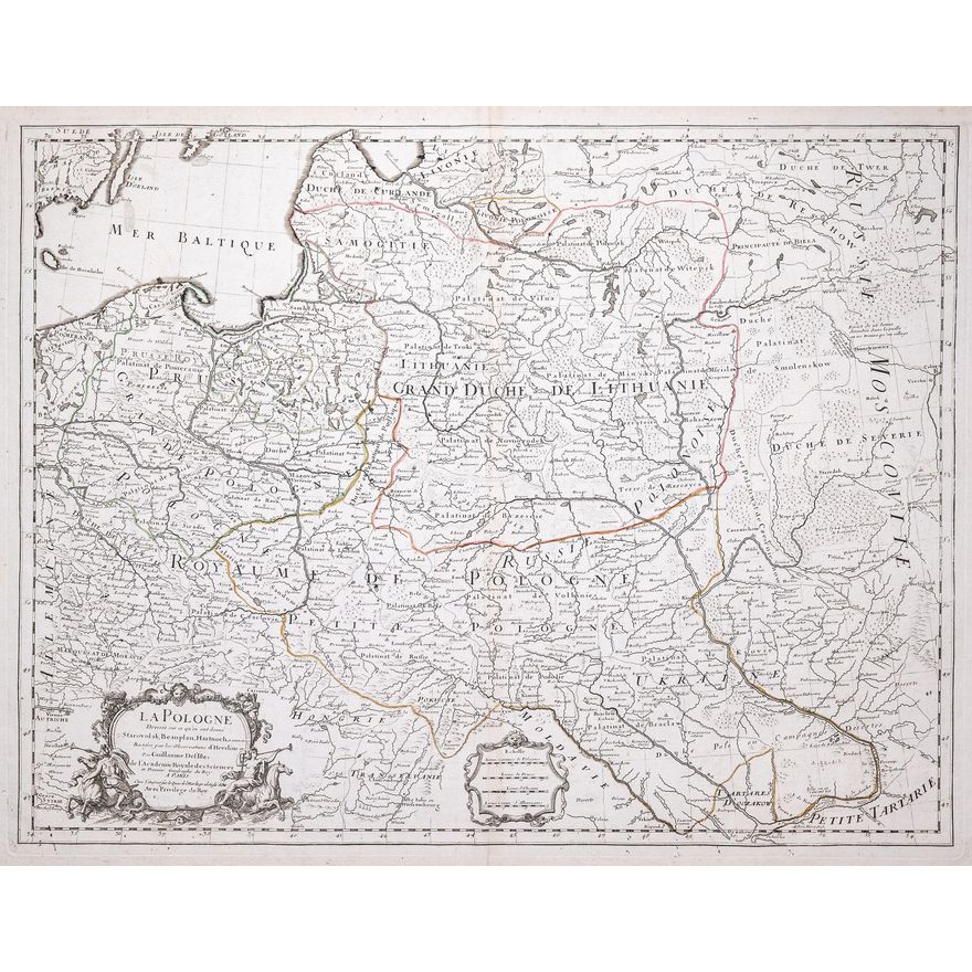 Guillaume de l’Isle | La Pologne dresee sur ce qu'en ont donne Starovolsk, Beauplan, Hartknoch...