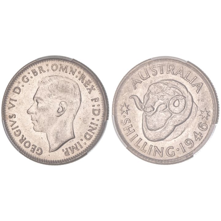 George VI, Shilling, 1946, PCGS MS 63