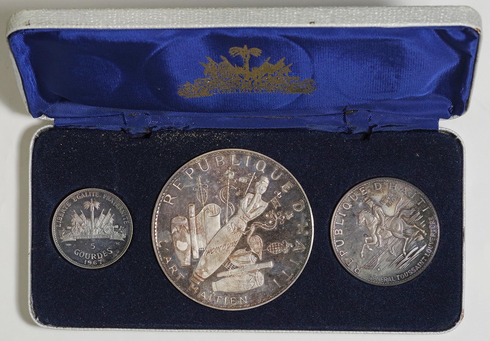 ハイチ 記念硬貨 1973銀貨 ４枚-