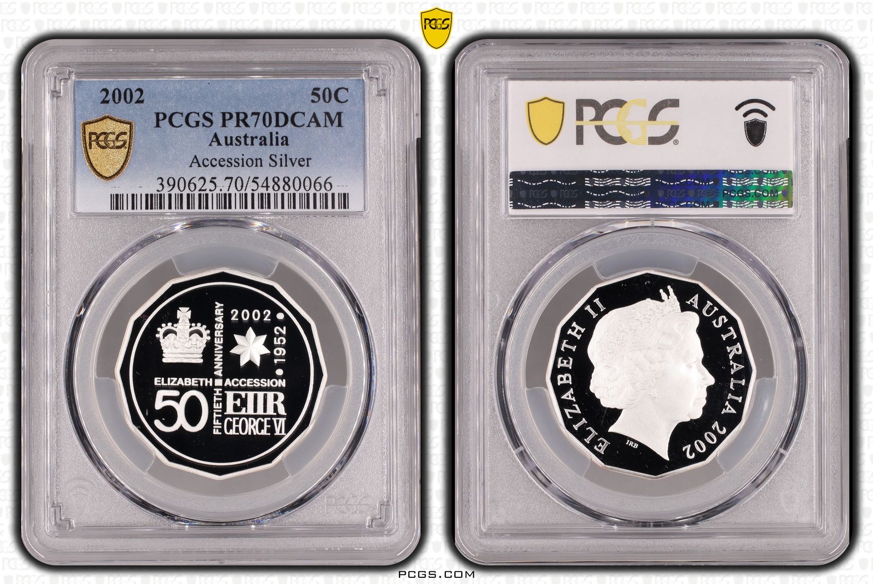 Accession Silver, POP 18/0, Fifty Cent, 2002, PCGS PR70DCAM