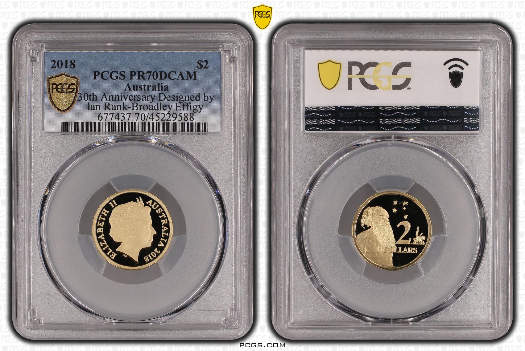 Elizabeth II, 30th Anniversary - IRB Portrait, Two Dollars, 2018, PCGS PR 70DCAM