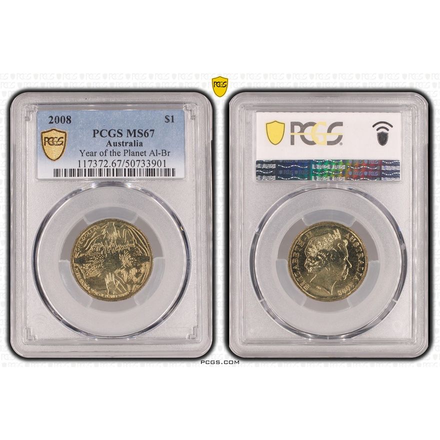 Year of the Planet Al-Bronze, One Dollar, 2008, PCGS MS67