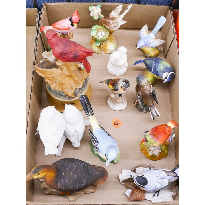 Box Porcelain Bird Figurines
