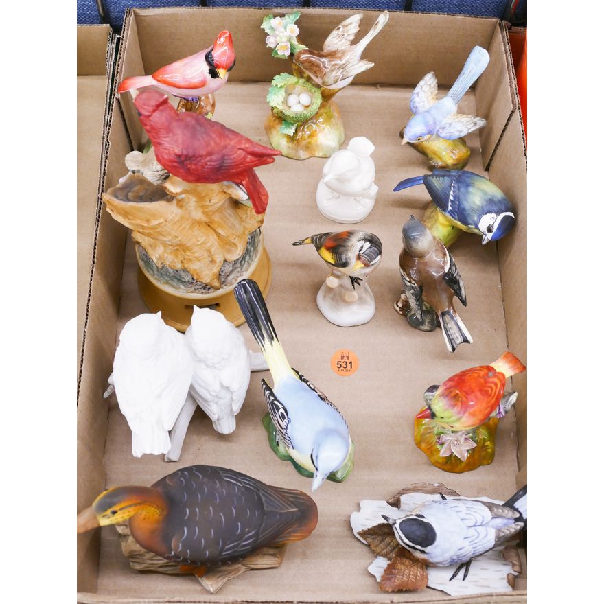 Box Porcelain Bird Figurines