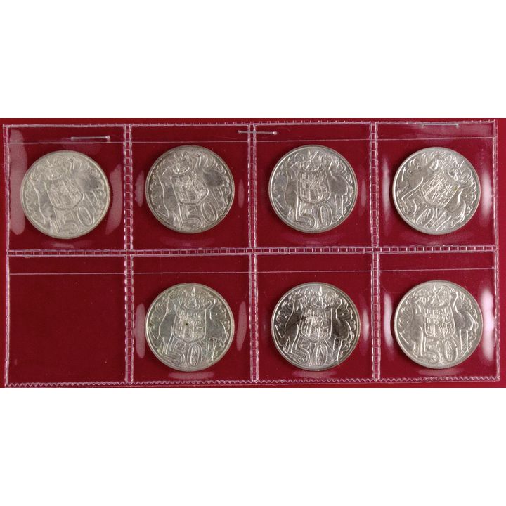 Group, Elizabeth II, Fifty Cents, 1966, CHU