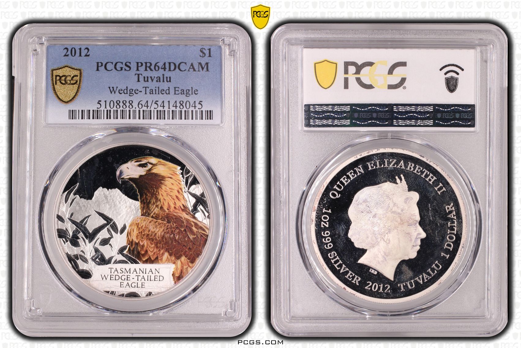 274 · Tuvalu, Wedge-Tailed Eagle, One Dollar, 2012, PCGS PR64DCAM