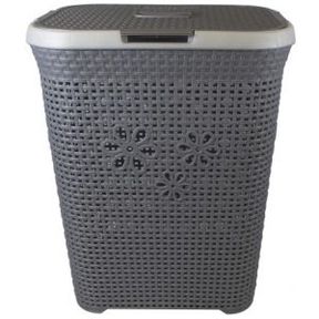 Otima Daisy Laundry Basket 50L - Silver - LID CRACKED -