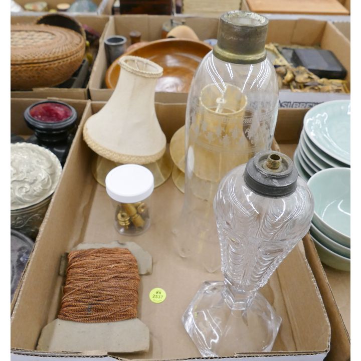 Box Old Lamp Parts