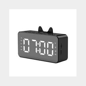 Alarm Clock FM Radio Bluetooth Speaker with temperature display Portable Black|