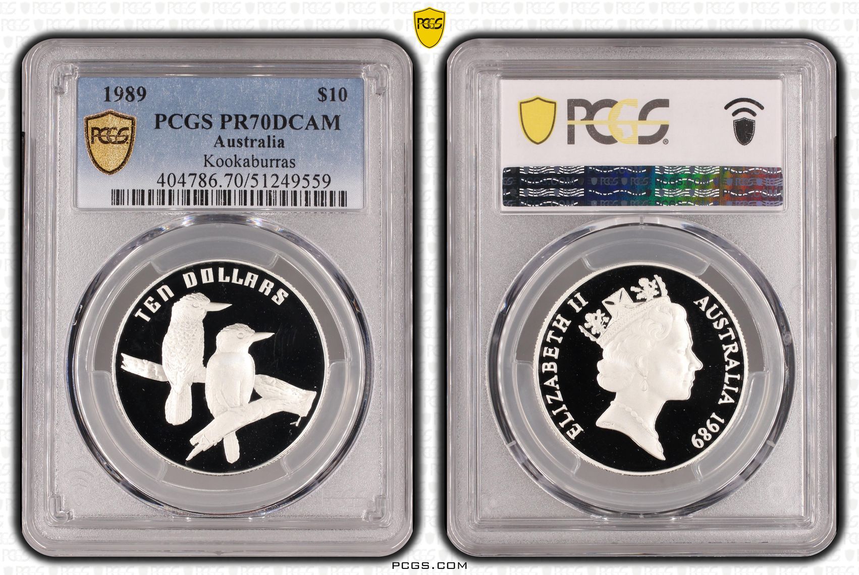 1989 Aus $10 Kookaburras PCGS PR70DCAM POP 12/0