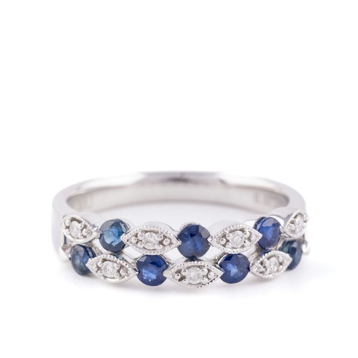 Sapphire & Diamond Ring 10ct Ring