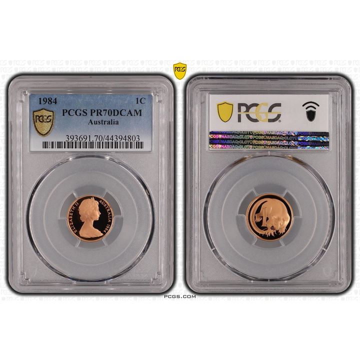 1984 Australian One Cent, 1c Proof PCGS - PR70DCAM POP 26/0 -803