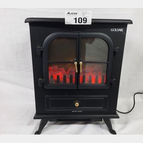 GOLDAIR - FIRE PLACE HEATER - BLACK -