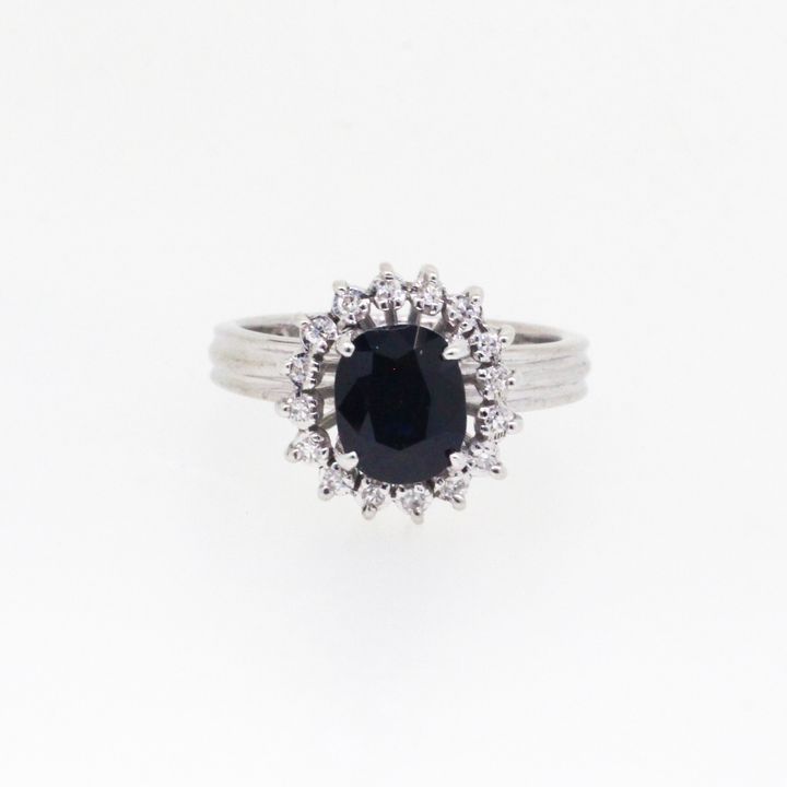 1.35ct Sapphire & Diamond Ring 4.6g