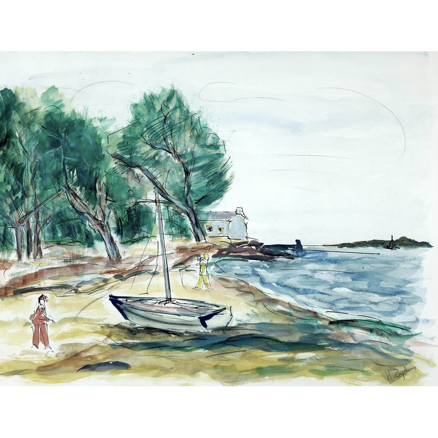 Henryk Epstein | Łódź na brzegu, ok 1935 r.