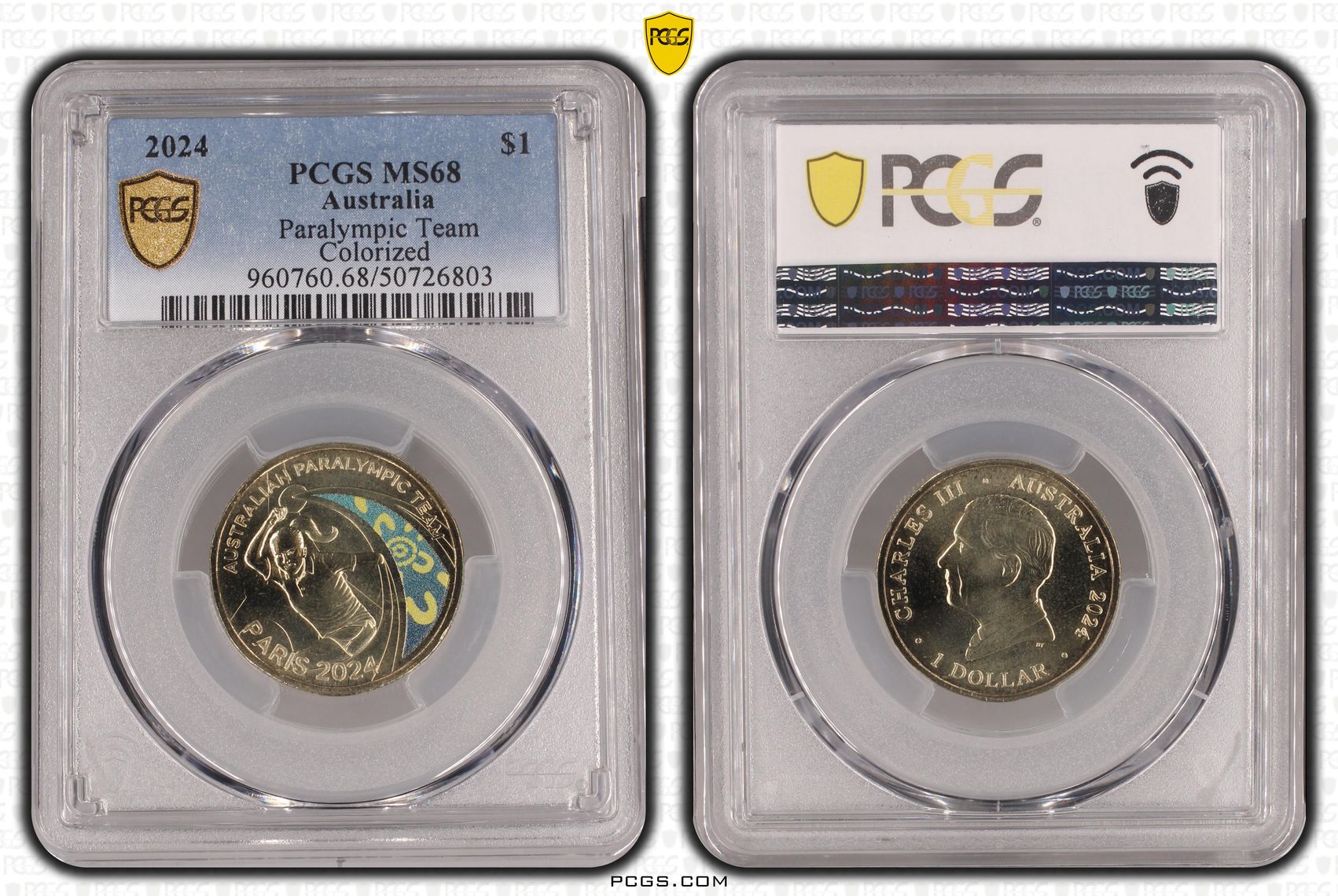 Paralympic Team, One Dollar, 2024, PCGS MS68