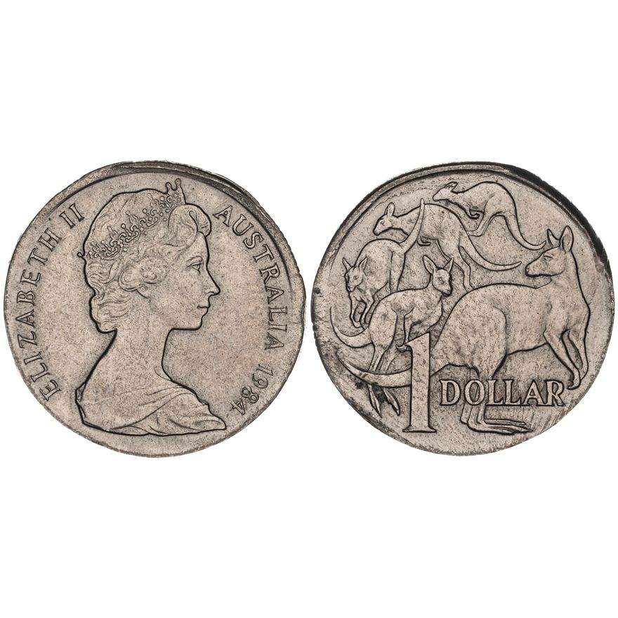 Elizabeth II, One Dollar, Struck On 10c Planchet, 1984, UNC