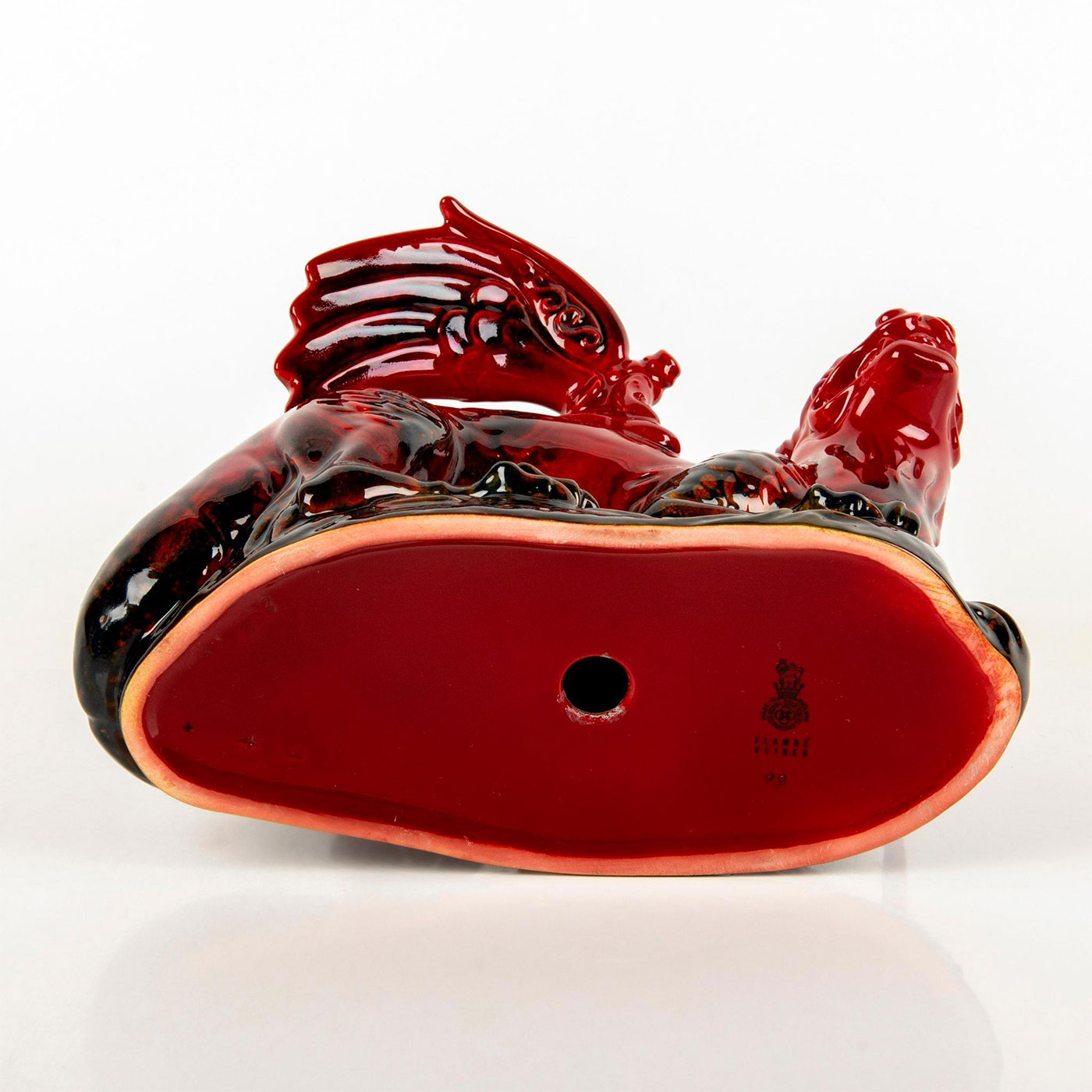 Veined Dragon 2085 - Royal Doulton Flambe Figure | Lion and