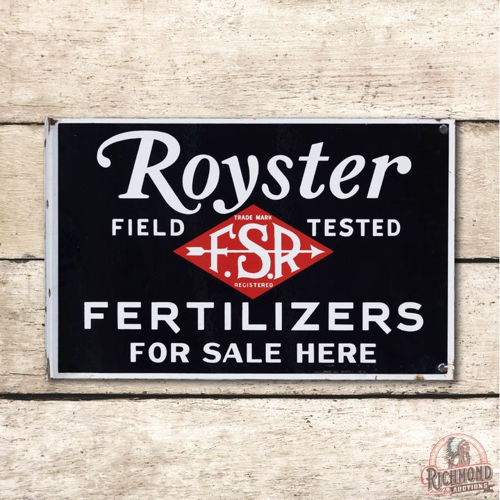 Royster Fertilizers Porcelain Flange Sign TAC 9