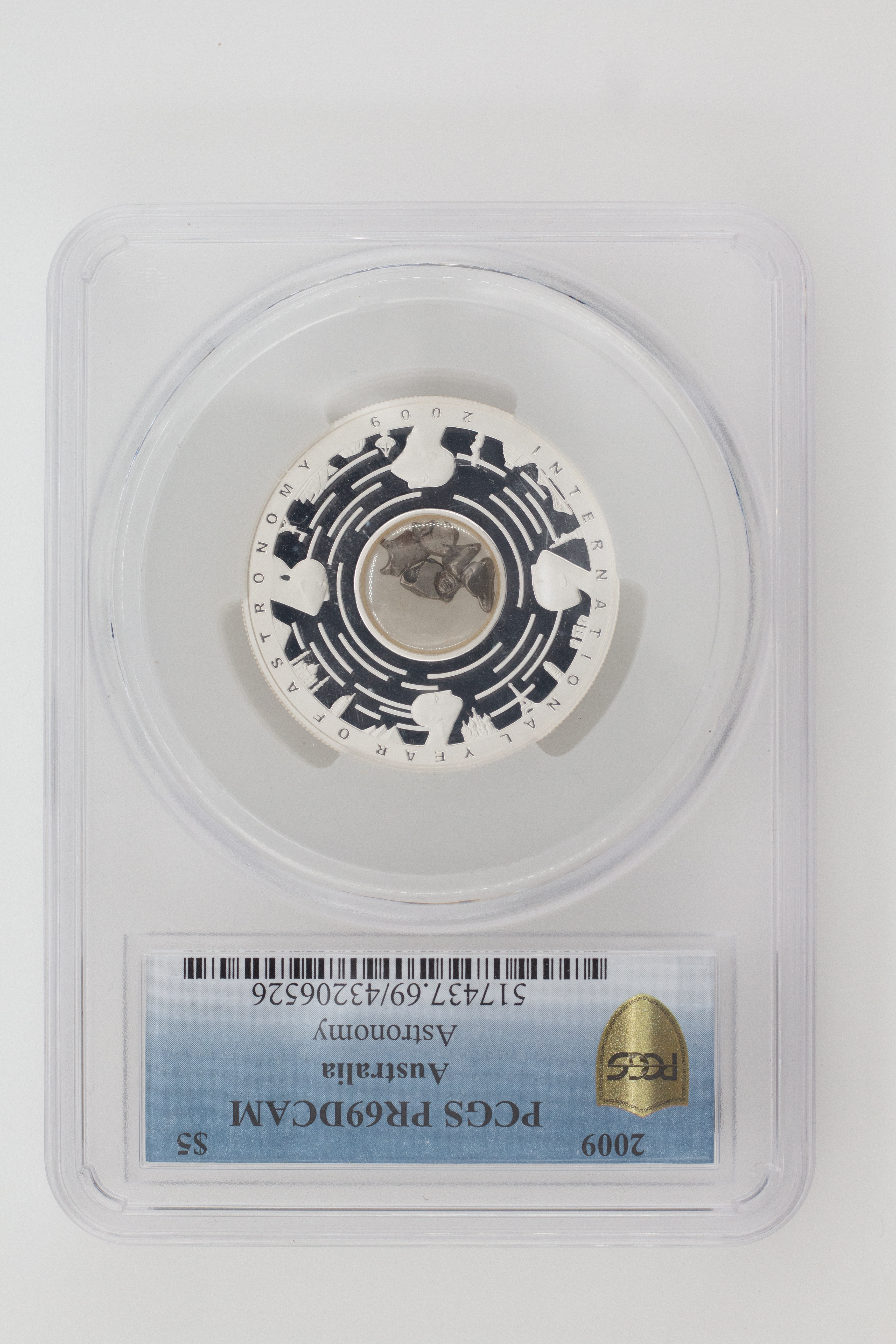 2009 Australia Five Dollar, $5 Silver Proof Astronomy PCGS - PR69DCAM POP 2/0 -526